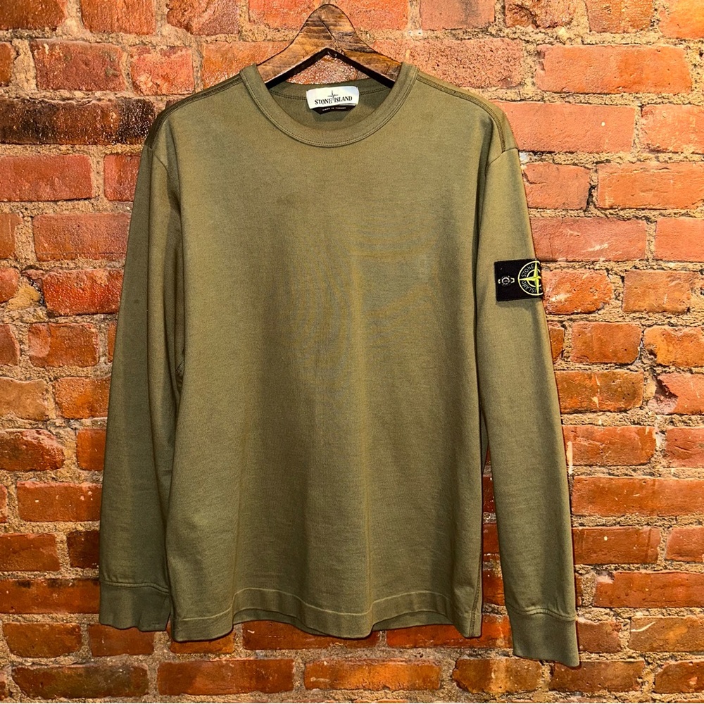 STONE ISLAND Army Green Long Sleeve